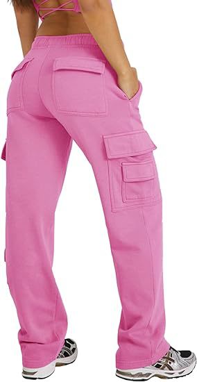 Women's Clothing New Multi Pocket Y2K Overalls Casual Loose Sports Fitness Wide Leg Pants_voghion.com