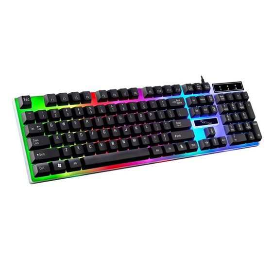 Wholesale chasing light leopard G21 keyboard wired computer home office game usb keyboard mouse suit factory