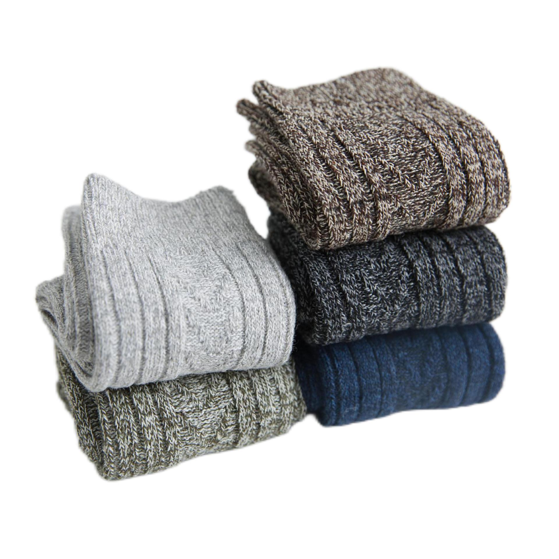 Twist calcetines de doble aguja calcetines de hombre de talla grande paralelos para hombres calcetines de lana de conejo cálido engrosado al por mayor calcetines de media pantorrilla casual