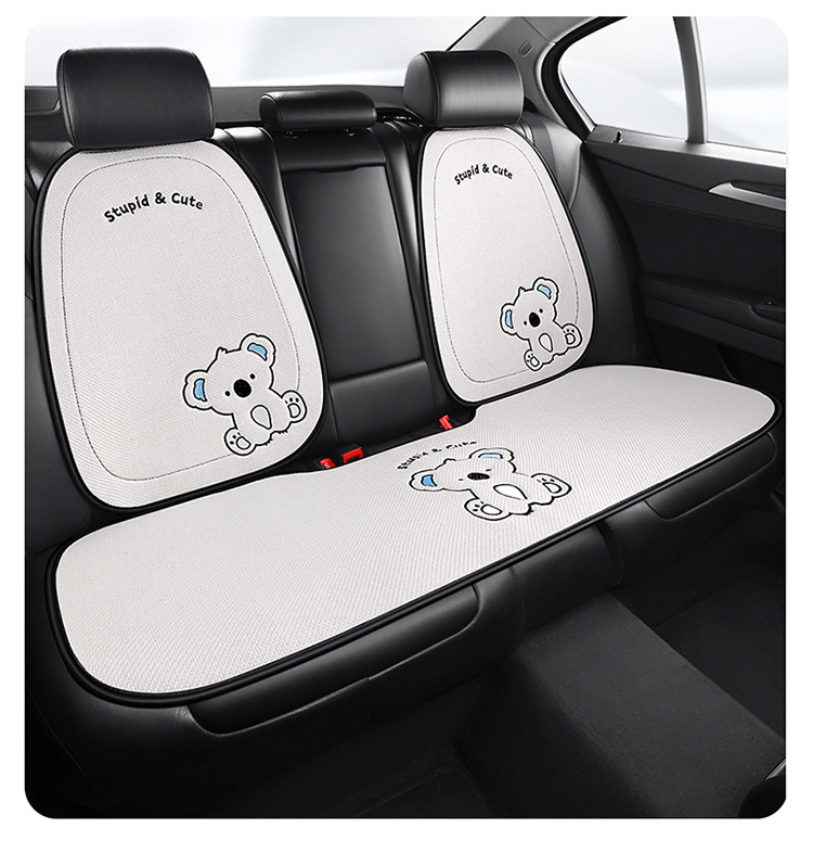 New Linen Car Seat Cushion Universal Four-Season Single-Piece Seat Cover Half-Pack Internet Celebrity Female Anti-Slip Cute Cross-Border Wholesale