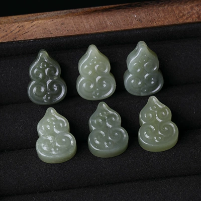 Bead DIY Red String – Zərgərlik ara hissələri - 4-natural-hetian-jade-empty-gourd