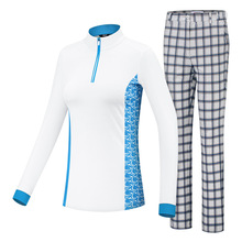 高尔夫男女服装球童衣服套装上衣裤子长袖t恤50件起订免费LOGO