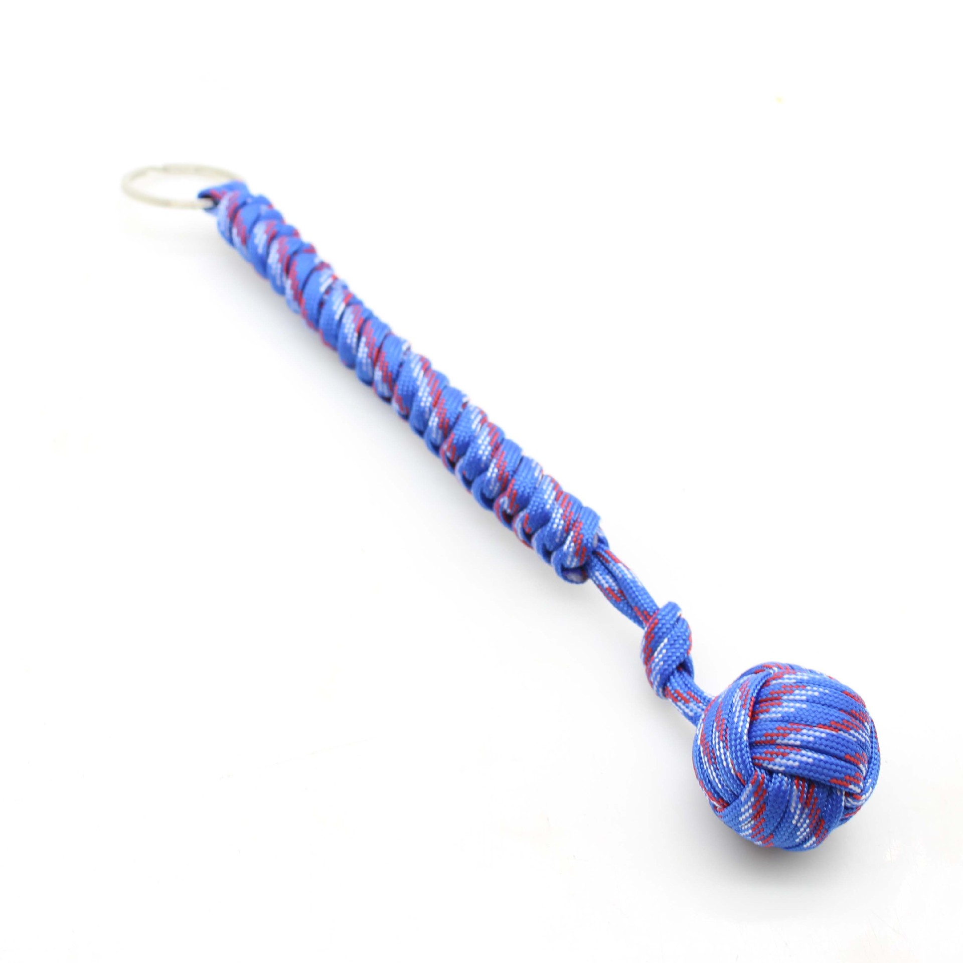 Paraguas cuerda tejida bola de acero serpiente nudo bola mono puño paraguas cuerda supervivencia al aire libre llavero paraguas cuerda colgante bola