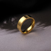 Ring stainless steel for beloved, 750 sample gold, 6mm, wholesale