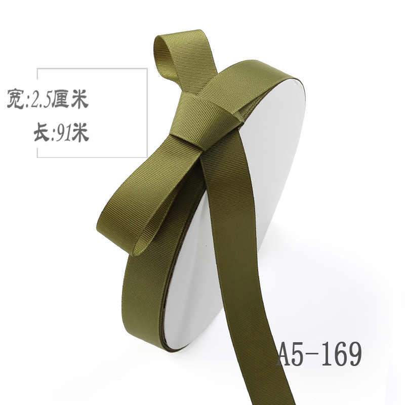 2,5 cm de alta densidad costilla cinta ramo de seda fruta caja de regalo embalaje color Ropa Accesorios hilo de unión cinta