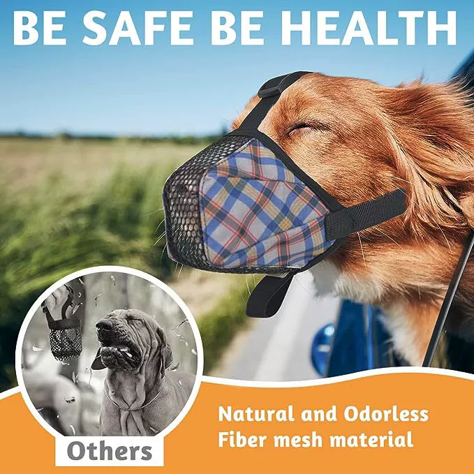 Трансграничная сетка для рта против укусов собак Дышащая защита от лая Защита от поедания Большая и маленькая собака Рот собачья намордник