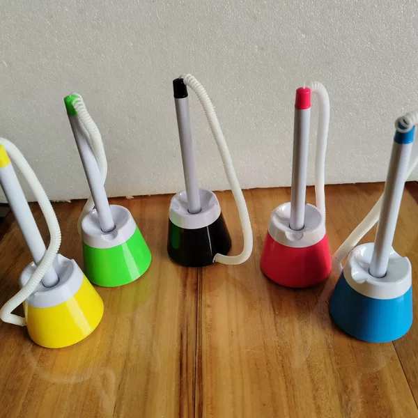 Ff575 Plastic Desk Pen Color Base Desktop Desk Pen Printing Advertising Gift Desktop Pen Bank Counter Signature