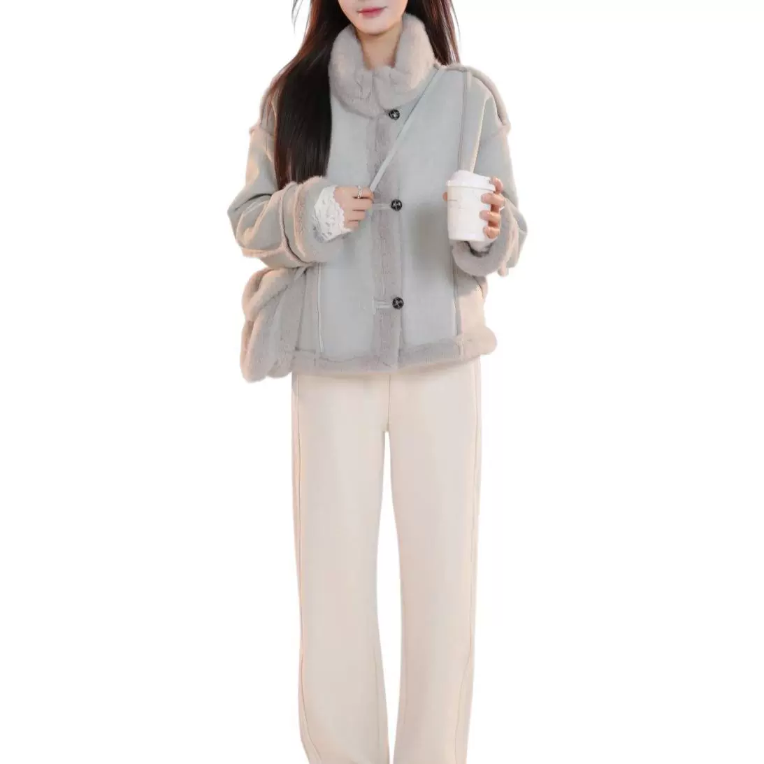 Warm winter jacket for leisure, city style