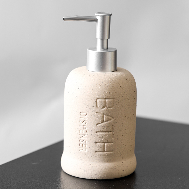 Botella de loción de cerámica de baño de hotel, botella dividida, champú a presión, gel de ducha, loción de manos, acondicionador, botella vacía