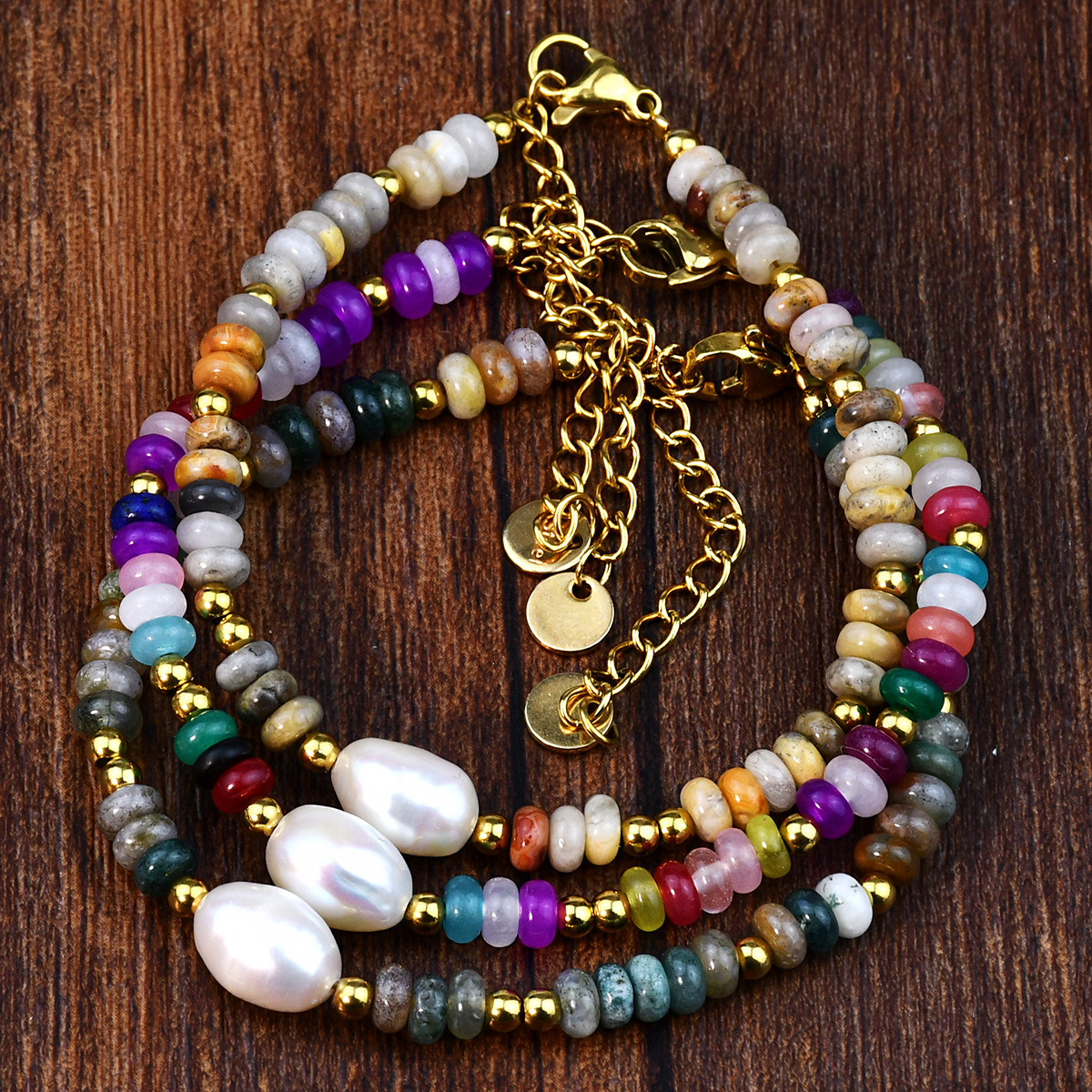 Style Simple Géométrique Gemme Perle D'eau Douce Agate Bracelets En Masse display picture 5