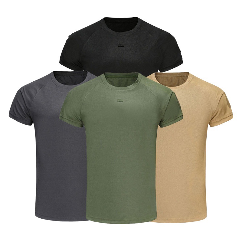 Cross-Border Source Supply of Special Forces Tactical T-Shirt Short-Sleeved Military Fan T-Shirt Round Neck Loose Elastic Breathable Quick-Drying Short-Sleeved
