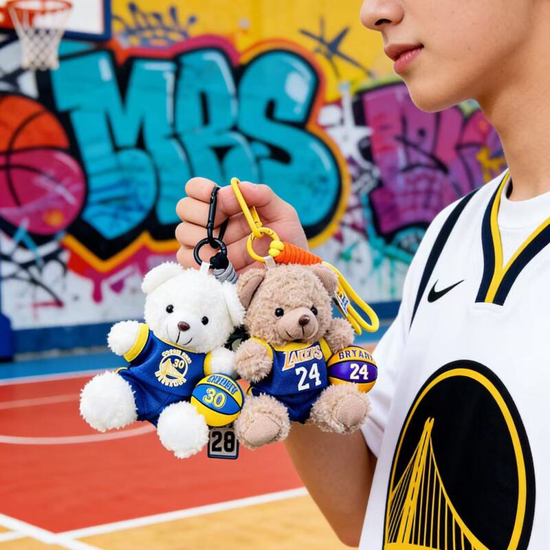 New Basketball Star Kobe Curry Jordan James Bear Doll Couple Gift Souvenir Bag Pendant New Basketball Star Kobe Curry Jordan James Bear Doll Couple Gift Souvenir Bag Pendant