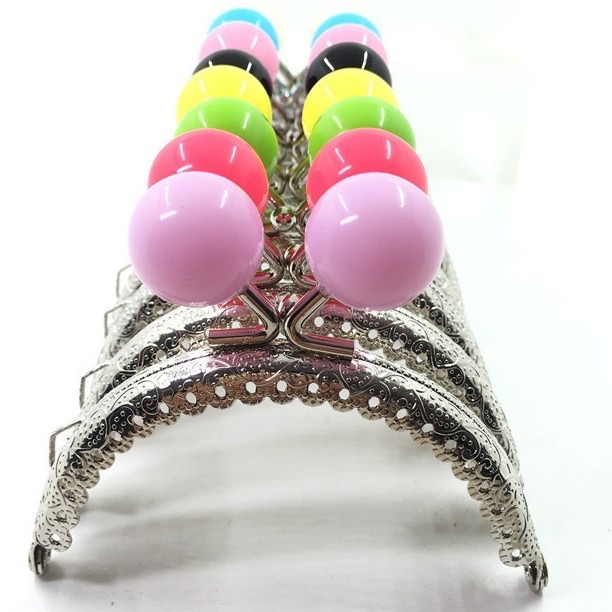 Boca de oro DIY doble orejas dulces semicircular convexo encaje accesorios de oro de oro de boca mayorista de inventario de bolsa de arco oro de boca