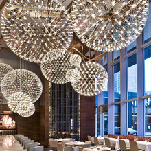 北歐創意燈工業風商場酒店售樓部服裝店吧台餐廳滿天星火花球吊燈