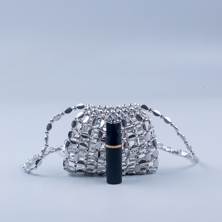 52g Weight Sequins Fashion Element Open Closure Type Single Shoulder Strap Strap Type Shoulder Bag Bags Type Holiday, Travel, Daily Occasion Acrylic Material Solid Color Pattern 2025 Spring and Summer Season Women's Gender Streetwear Style Dumpling Shape Shape Small Size Women's Small Arylic Solid Color Streetwear Sequins Dumpling Shape Open Shoulder Bag 22