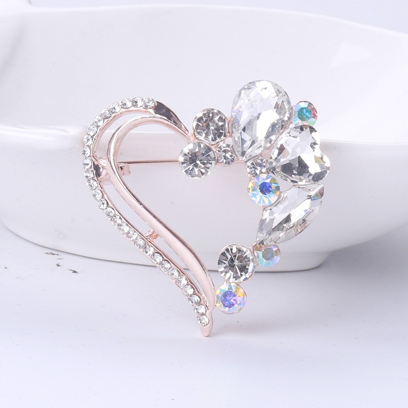 Exquisite Herzbrosche Mit Perle Hochwertiges Accessoire Für Damen_voghion.com