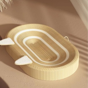 Indestructible Sisal Cat Scratching Board and Nest, Integrated Cat Claw Board, Non-Shedding Round Cat Nest Basin, Hemp Rope Cat Toy