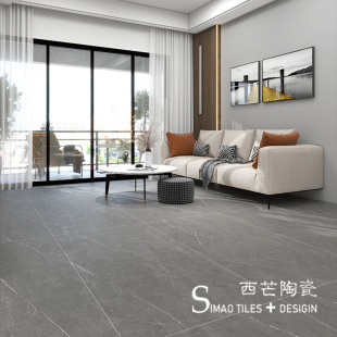 微水泥瓷砖客厅灰色仿古砖600x1200地砖连锁店哑光素色质感工程砖-阿里巴巴