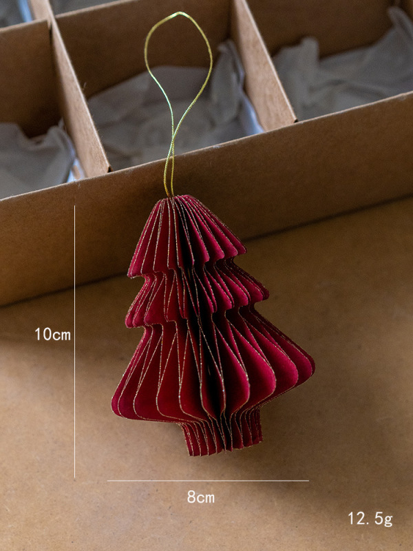 新しいクリスマスツリー飾り折り紙ハニカムボールペンダント、クリエイティブな雪の結晶エンジェルインスペンダント、写真撮影用小道具、インス風|undefined