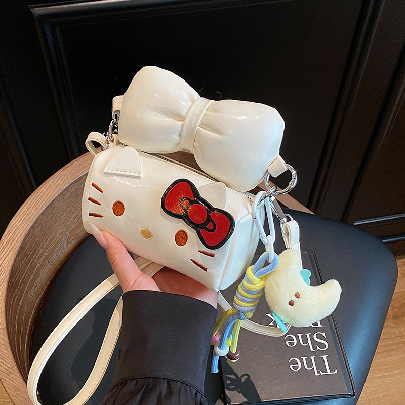 超火kitty蝴蝶结单肩包包女小众迷你包手提斜挎包可爱儿童零钱包|undefined