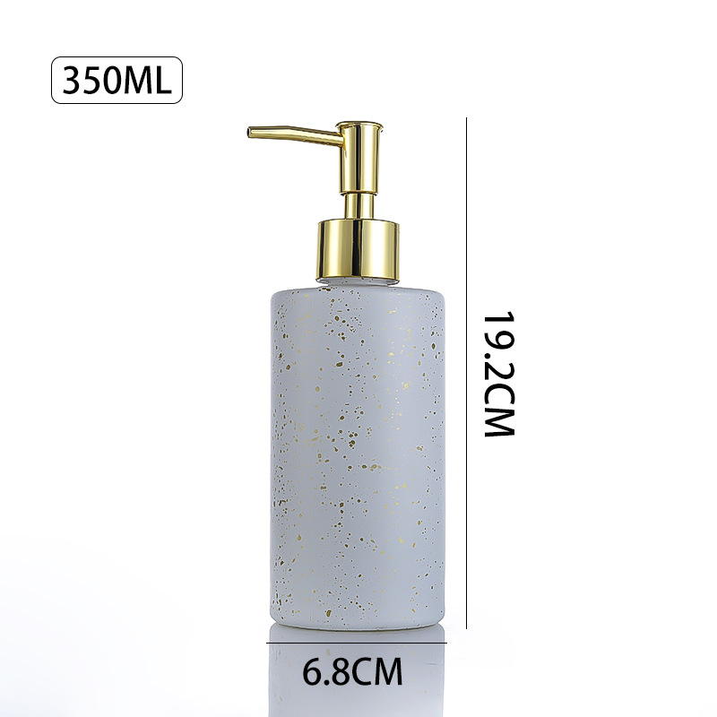 Botella dispensadora de jabón o desinfectante 350 ml, botella de vidrio para hotel o baño