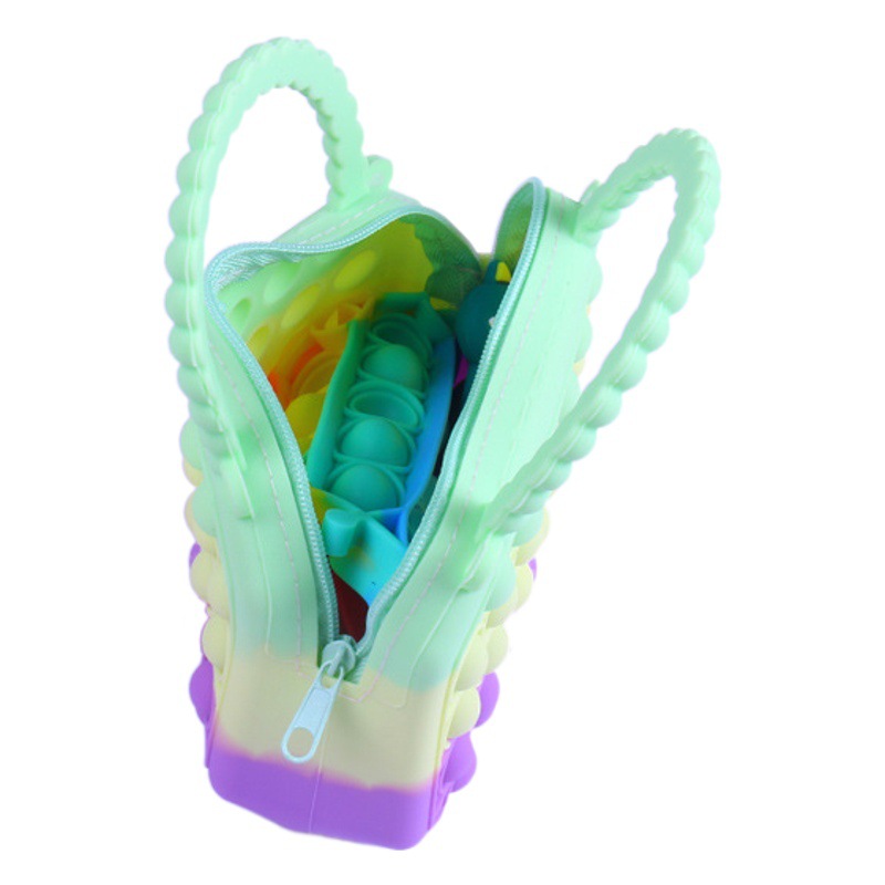 Cross-Border Rodent Control Pioneer Silicone Handbag Heart-Shaped Bubble Handbag Women's Crossbody Shoulder Bag Children's Coin Purse