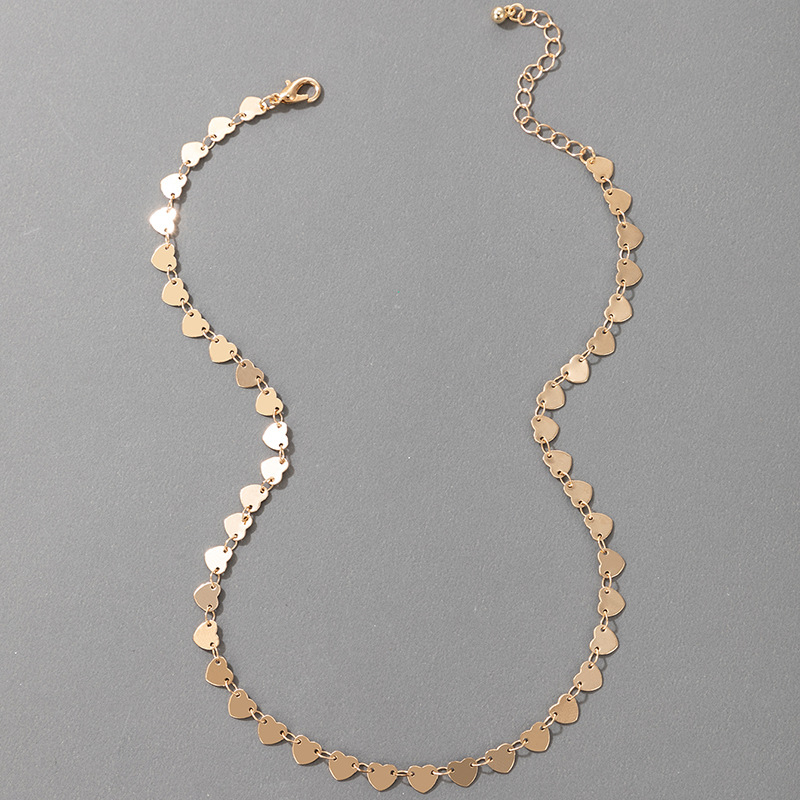 wholesale simple heart-shape chain necklace nihaojewelry