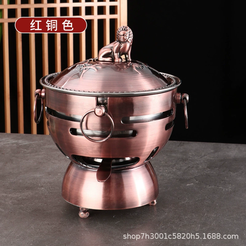 Стальная нержавеющая сталь мисный буфет для еды, один горшок, antique copper, очищенное масло, экологически чистое масло для горячего горшка, одноперсональный кипятильник для коммерческого использования