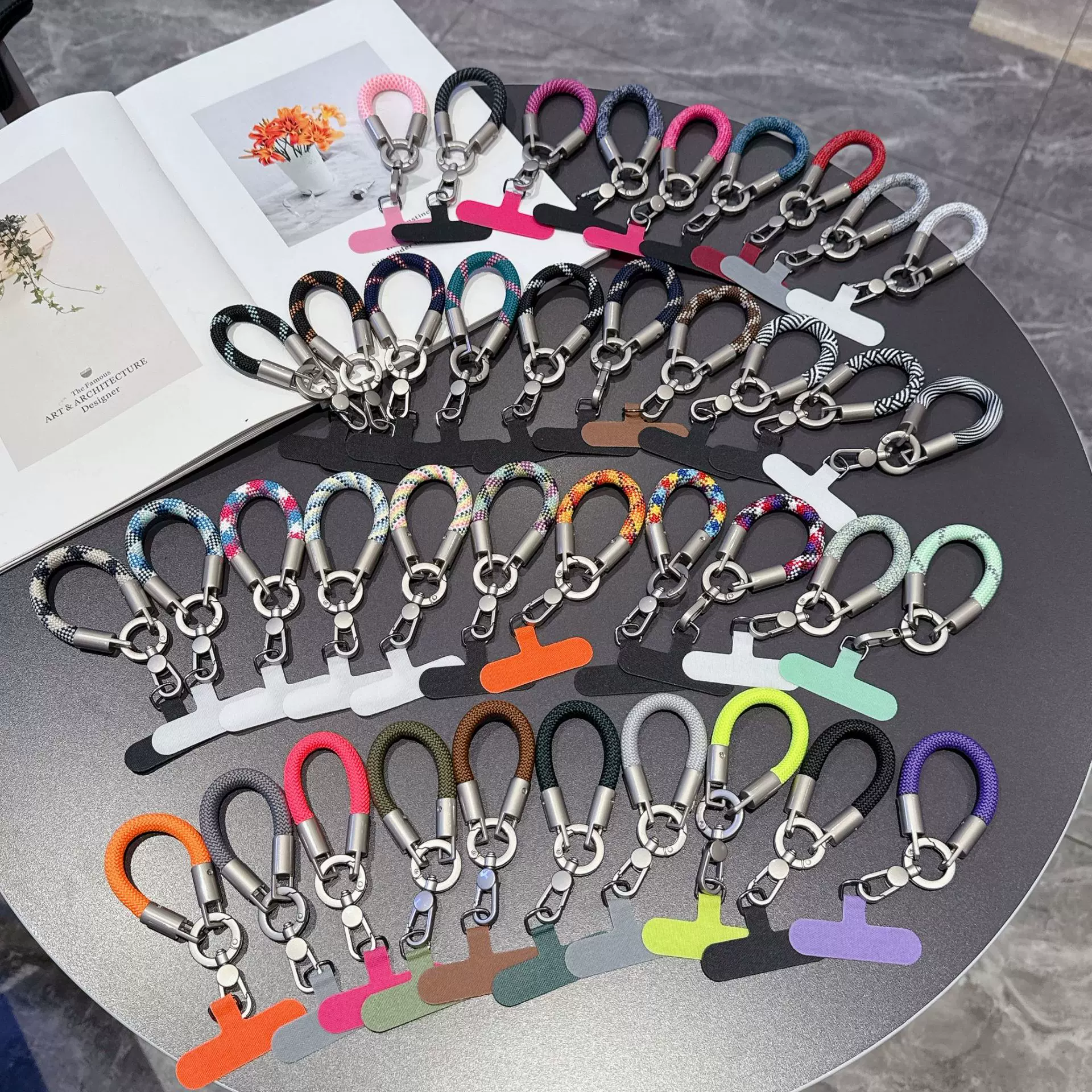 创意手机挂绳结实耐用珍珠银短绳户外防丢防摔手提链汽车配件钥匙