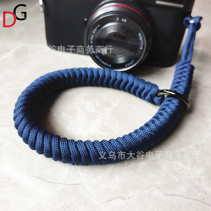 Paraguas al aire libre cuerda de la Cámara correa de muñeca tejida a mano pulsera de supervivencia digital correa de la Cámara anti-Pérdida Anti-caída de la cuerda de la cámara