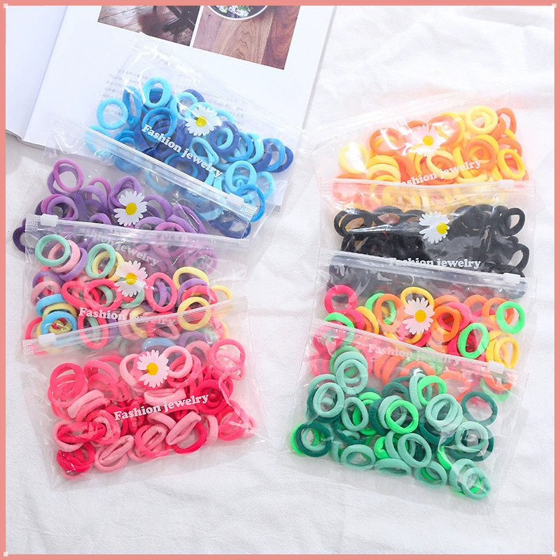 Colorful Children's Elastic Hair Ropes - Soft Towel Material, Perfect for Fun Hairstyles and Play!