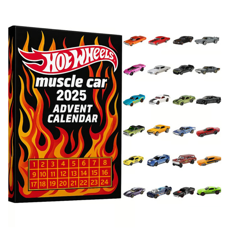 新品Muscle Toy Car Advent Calendar玩具车降临2025节日历盲盒|undefined