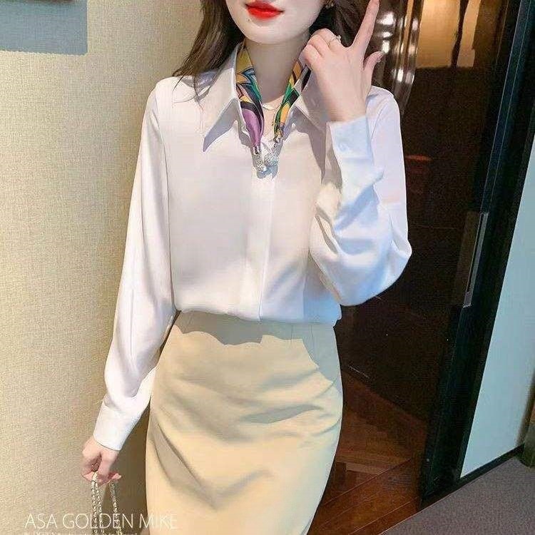 여성 오피스룩 사각 칼라 암단추 셔츠 반팔 블라우스 흰색 검은색 빅사이즈