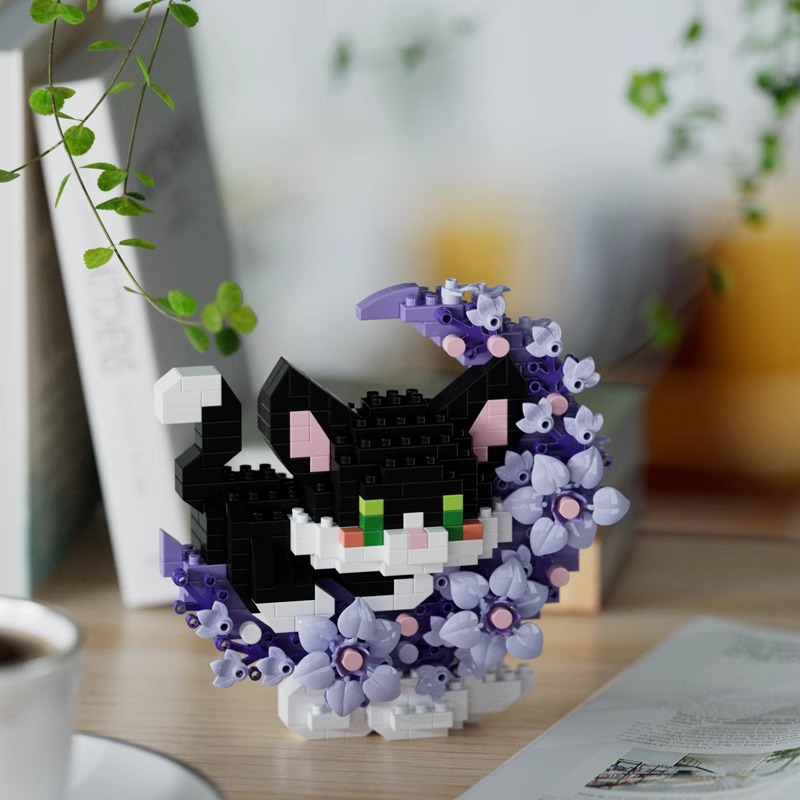 Cubierta de polvo, bloques de construcción, flores, compatible con Lego en maceta, flores de hibisco, juguetes de ensamblaje para niños, venta al por mayor transfronteriza de San Valentín