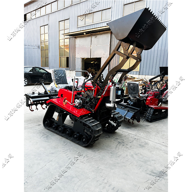 Riding Micro-Tiller for Paddy Fields, Small Four-Wheel Drive Greenhouse Fields, Forest Land Trenching and Sowing, Agricultural Rotary Tiller