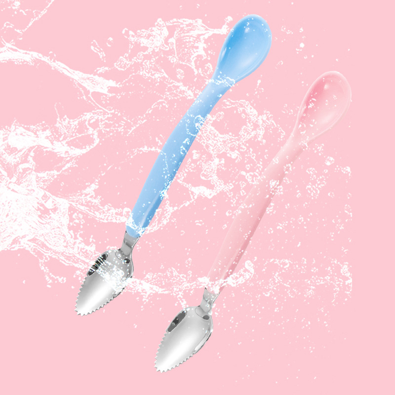 304 aprendiendo a comer entrenamiento cuchara de comer para niños cuchara de bebé comida complementaria vajilla de autoalimentación herramienta de tenedor