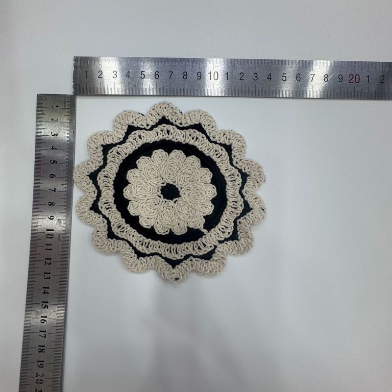 厂家批发 刺绣花边服装辅料DIY布贴机织仿手钩粗棉服饰服装辅料|undefined