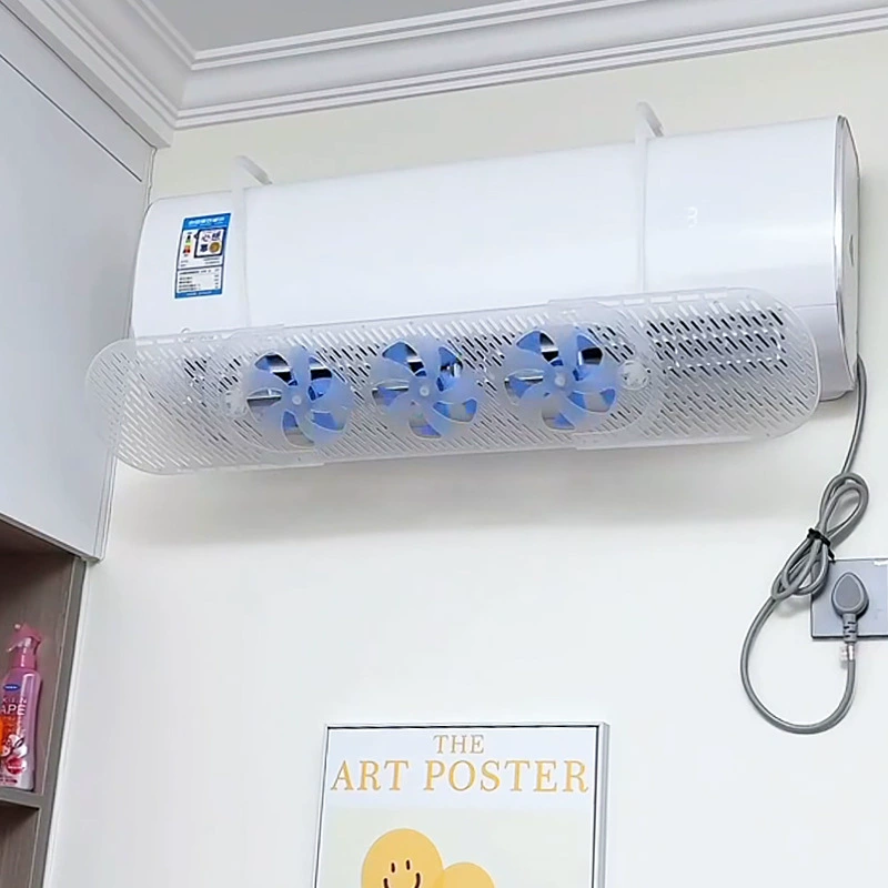 Новая модель с лопастями вентилятора, подвесной дефлектор кондиционера, защита от прямого обдува, установка не требуется, универсальный ветрозащитный экран для домашнего использования, подвесная защита от ветра.