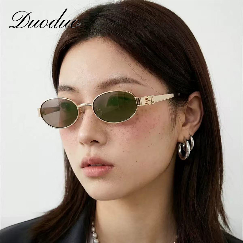 26 New Retro Round-Frame Sunglasses for Women with Small Faces, Slimming Effect, European and American High-End Style, Cross-Border Hot-Selling Items