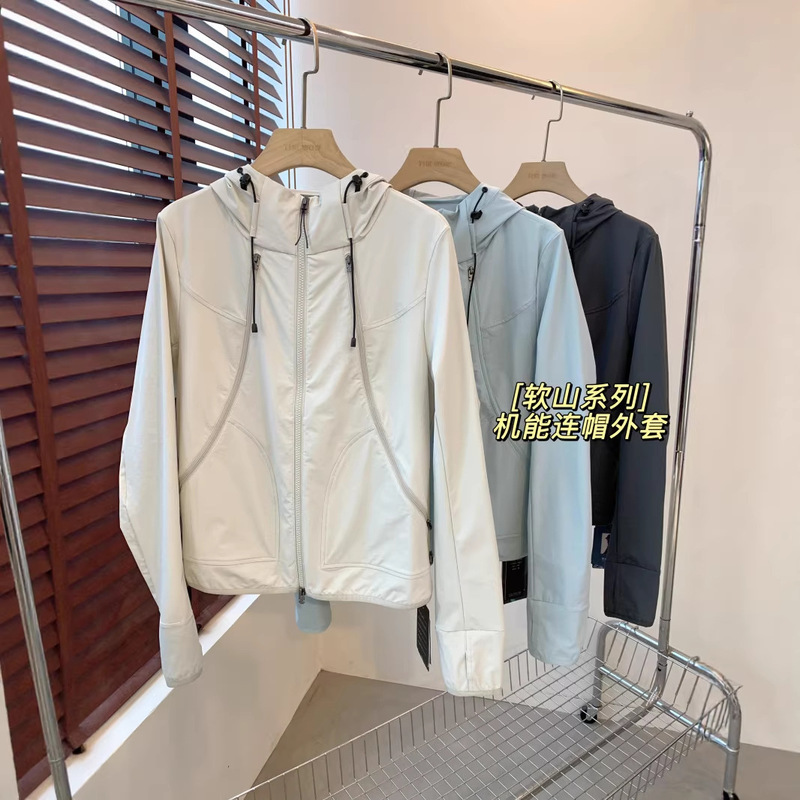 2026 Spring and Autumn Mountain Series Functional Double-Zip Slimming Stand Collar Hooded Softshell Lightweight Outdoor Casual Jacket for Women