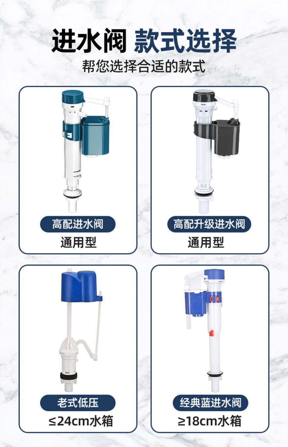 Toilet water tank accessories, old-fashioned toilet bowl, universal drainage and water inlet button, water supply and water outlet complete set direct sales undefined