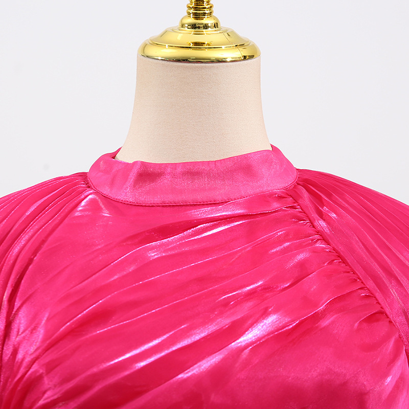 French Royal Super Long Sleeve Retro Dance Club Formal Cinched Pleated Dress 21 French Royal Super Long Sleeve Retro Dance Club Formal Cinched Pleated Dress