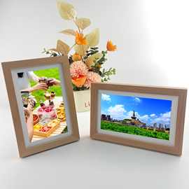 7寸高清屏榉木数码相框WIFI版手机传输视频图片播放器电子相框
