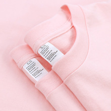 250g日系重磅粉色系淡粉色藕粉色宽松纯色纯棉短袖男女T恤情侣装