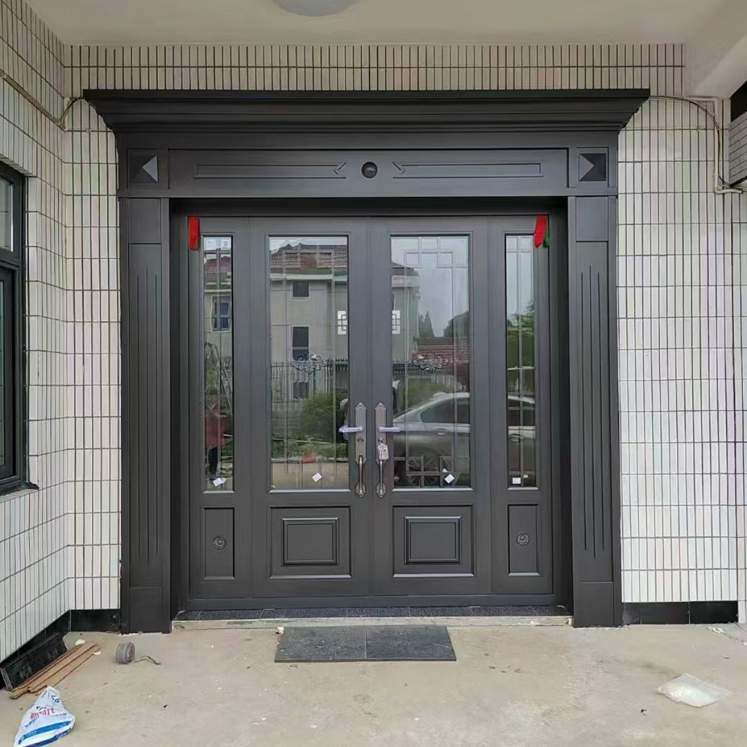 山东济南锌合金别墅玻璃大门贵州贵阳锌合金别墅大门昆明农村大门