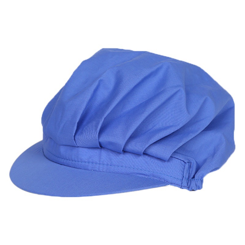 Food factory work cap summer women's breathable mesh cap dustproof workshop anti-hair loss dining kitchen chef hat peaked cap