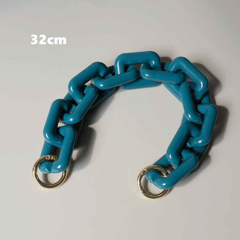 梦美琳女包时尚方形粗链肩带配件糖果色树脂粗链条亚克力粗链条