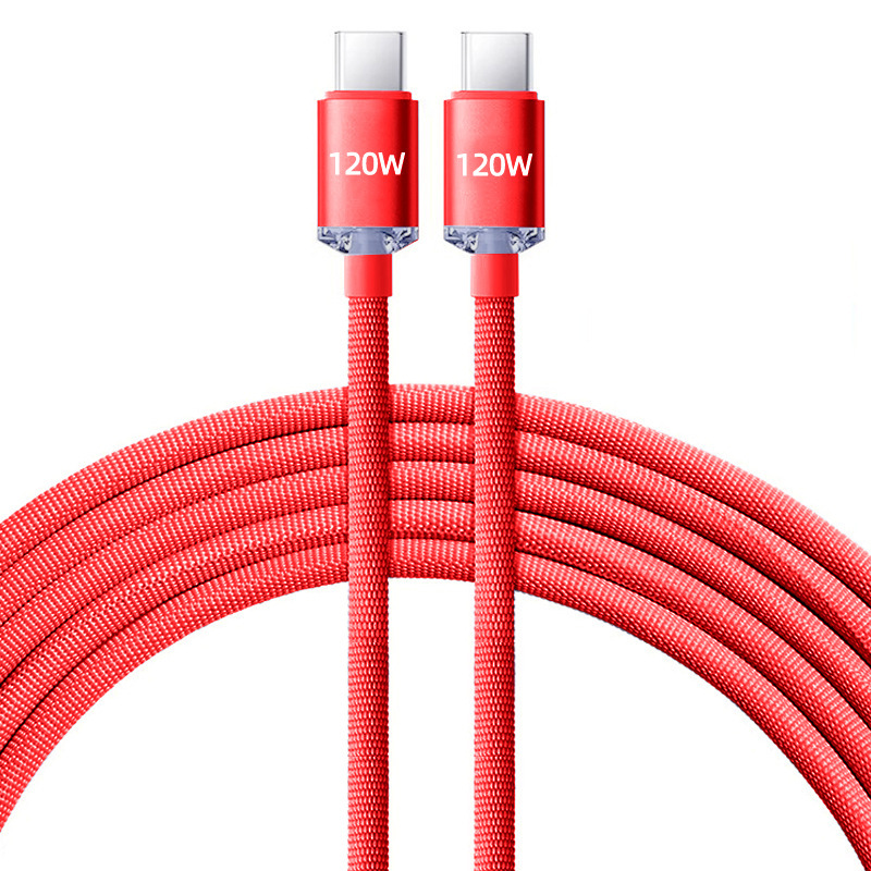 晶耀120w急速充電ダブルTypecケーブルはアップル15/16華為6aフラッシュ充電線布芸クロスボーダーを適用する|undefined