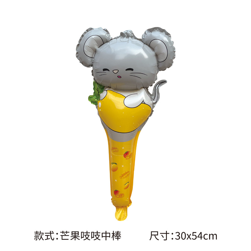 子供の漫画ハンドヘルドスティックアニメーションロケット恐竜動物アルミフィルムバルーン地場屋台おもちゃ|undefined