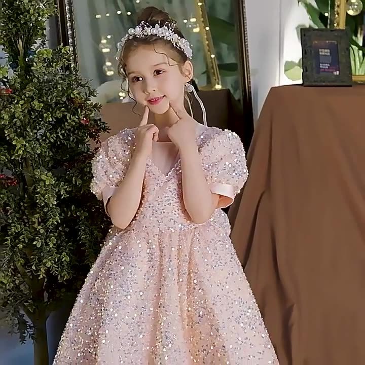 子供のガーランドプリンセスヘアアクセサリーパールフラワーリボンヘッドバンド女の子甘い誕生日フラワーガールホストパフォーマンスヘッドバンド|undefined